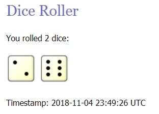 Day 2 dice roll